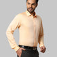Men Slim Fit Dark Orange Shirt