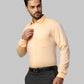 Men Slim Fit Dark Orange Shirt