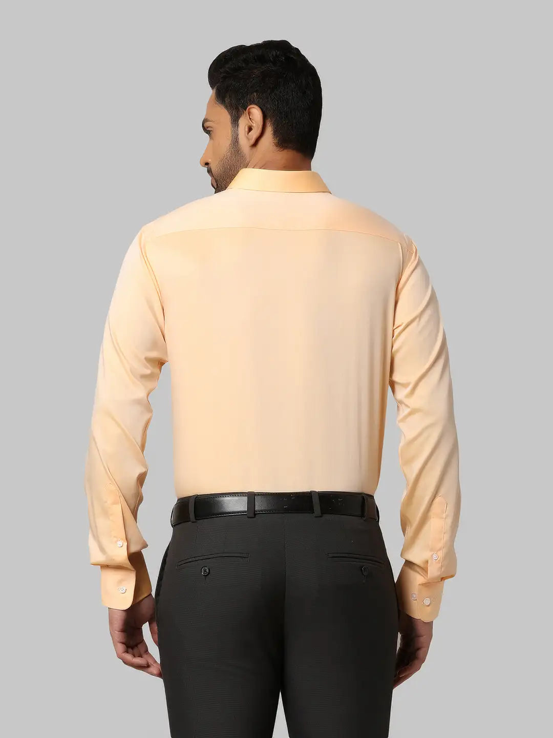 Men Slim Fit Dark Orange Shirt