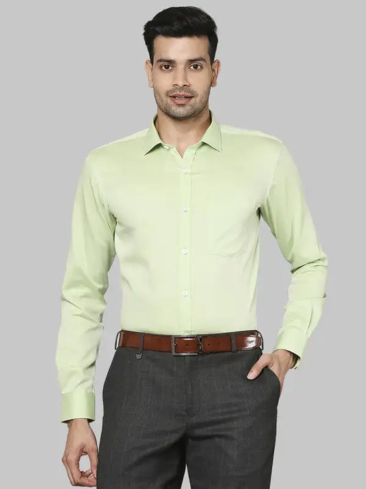 Men Slim Fit Green Shirt