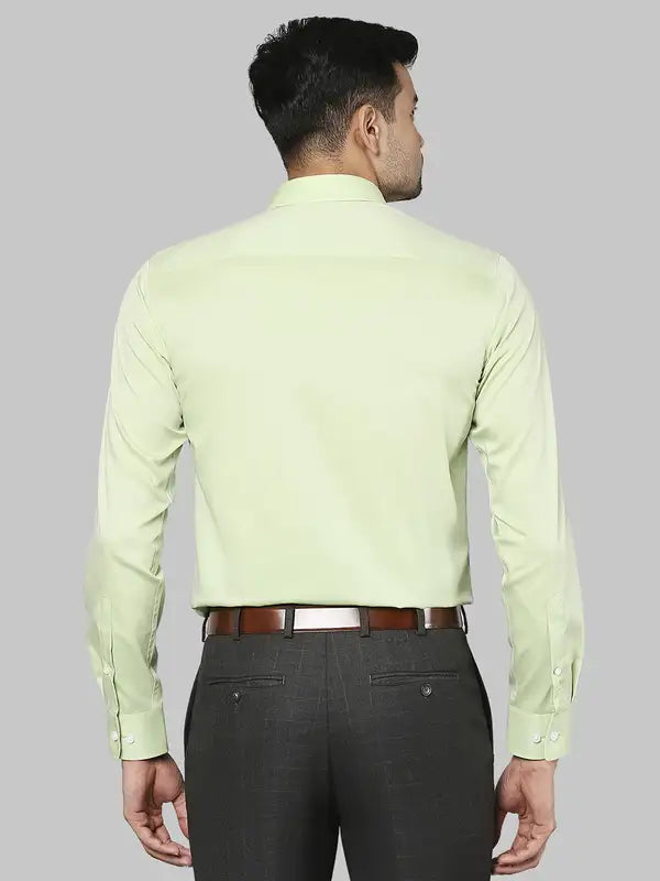 Men Slim Fit Green Shirt