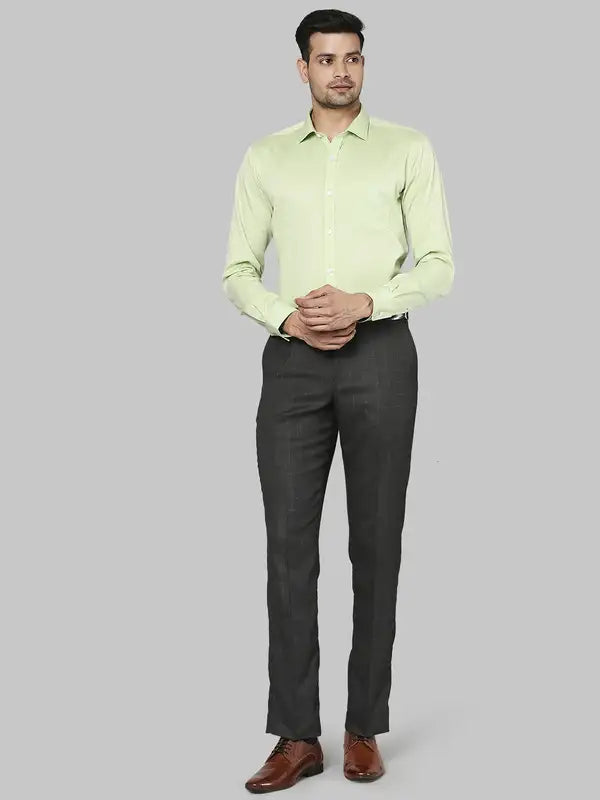 Men Slim Fit Green Shirt