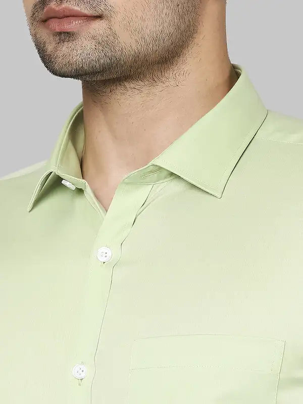 Men Slim Fit Green Shirt