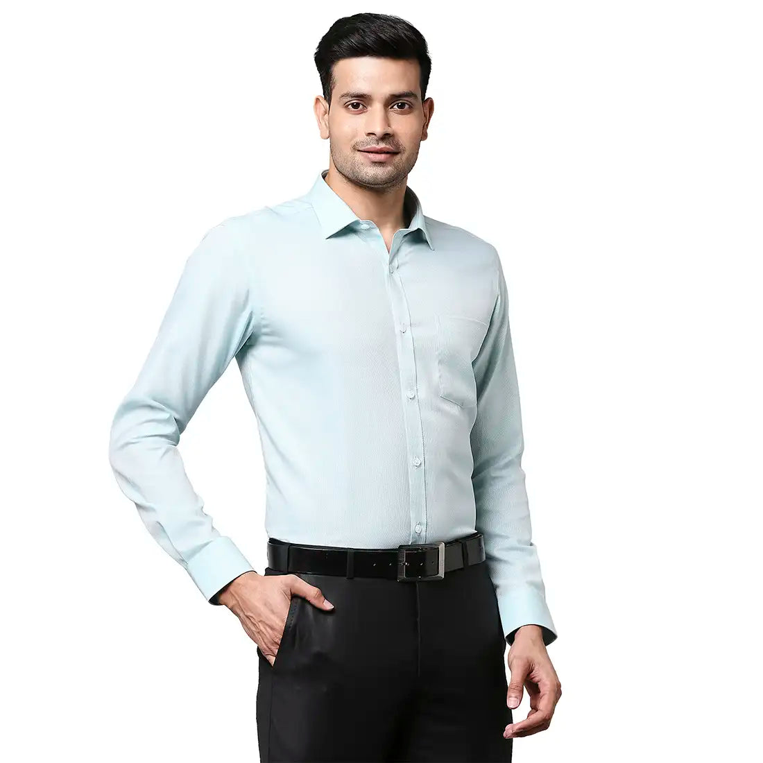 Men Slim Fit Medium Violet Shirt