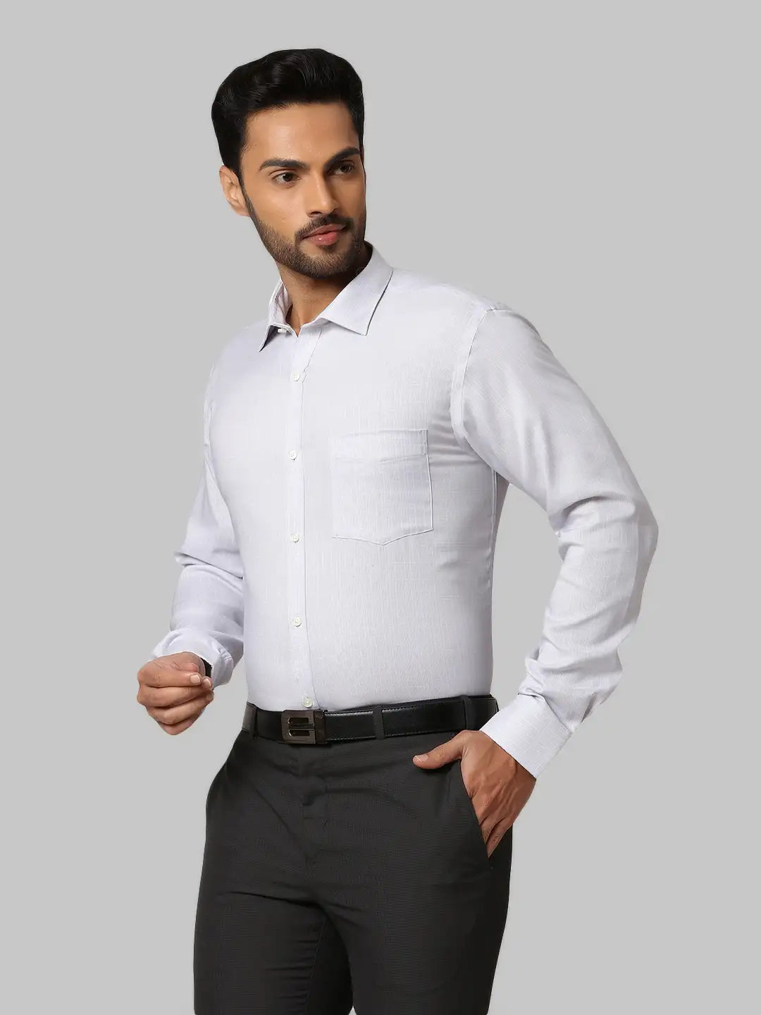 Men Slim Fit Pink Shirt