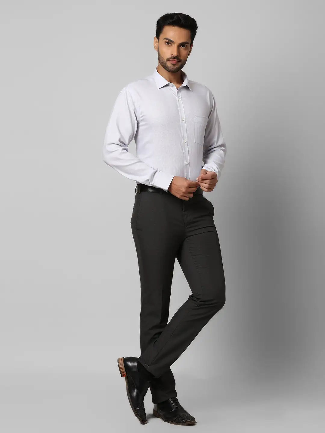 Men Slim Fit Pink Shirt
