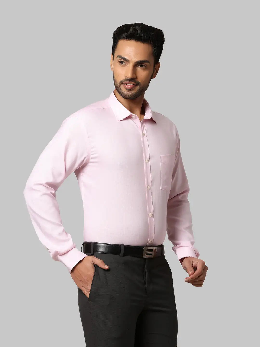 Men Slim Fit Violet Shirt
