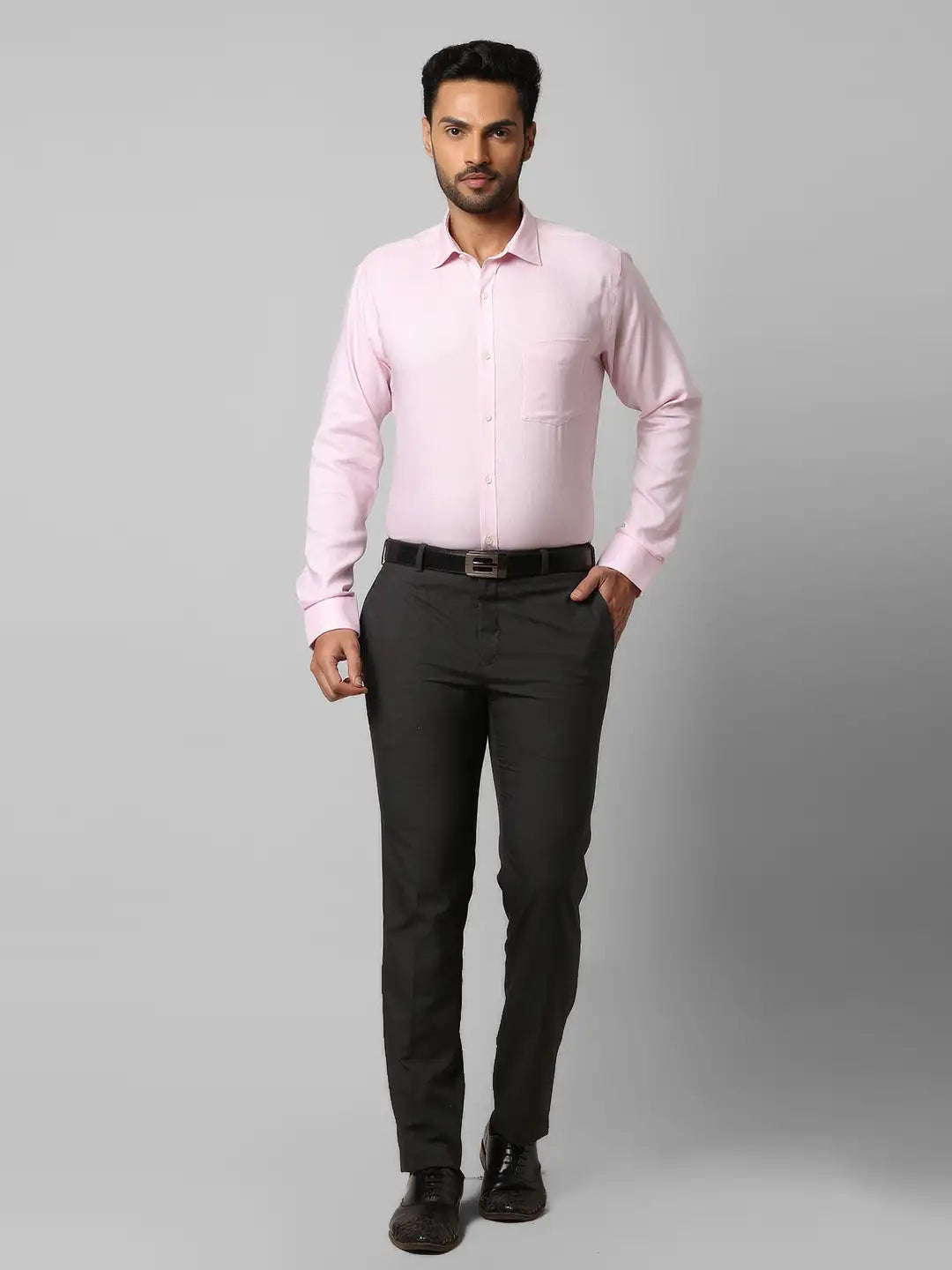 Men Slim Fit Violet Shirt
