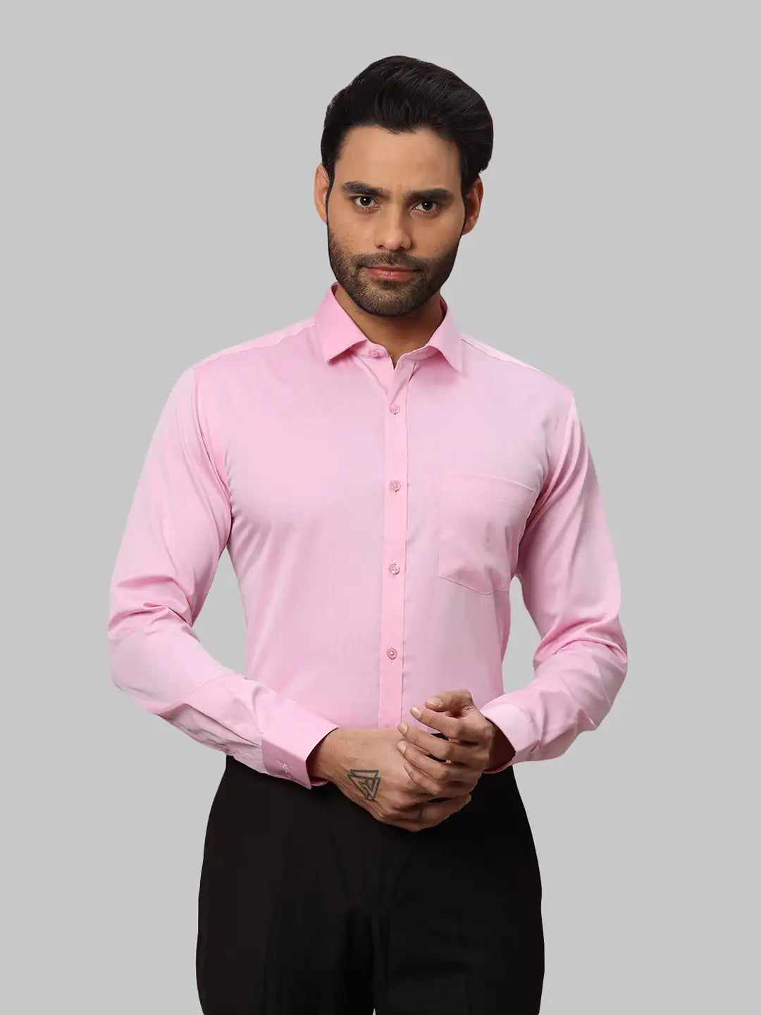 Men Slim Fit Light Blue Shirt