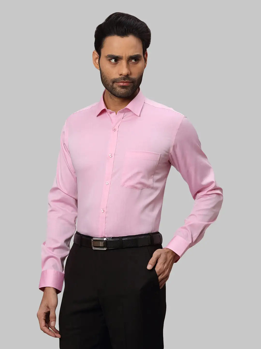 Men Slim Fit Light Blue Shirt