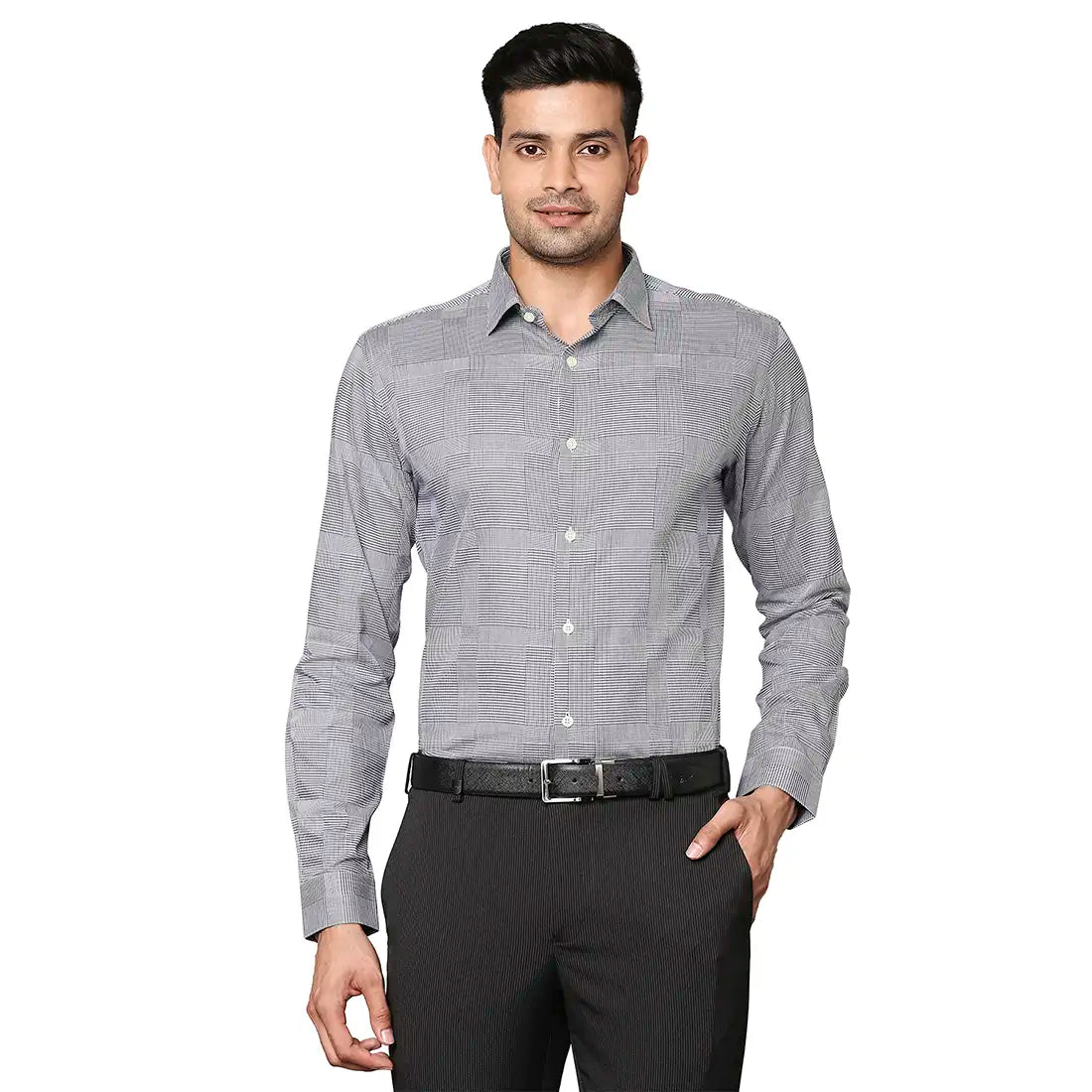 Men Slim Fit Dark Maroon Shirt