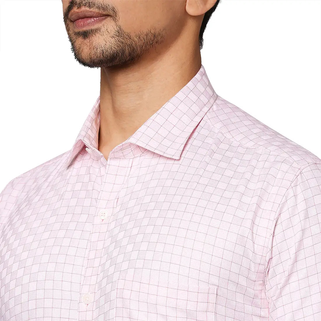 Men Slim Fit Light Red Shirt