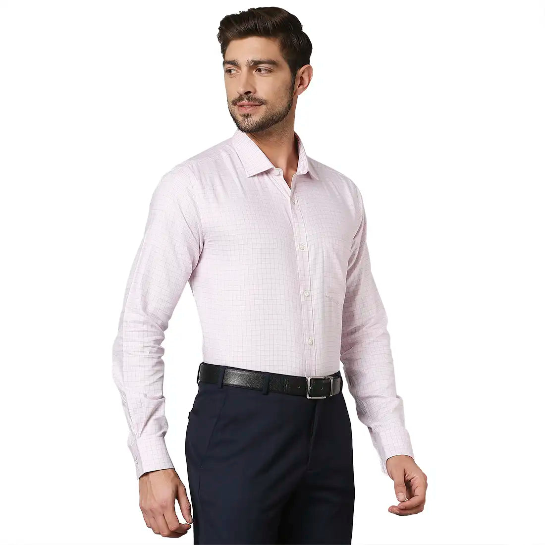 Men Slim Fit Medium Blue Shirt