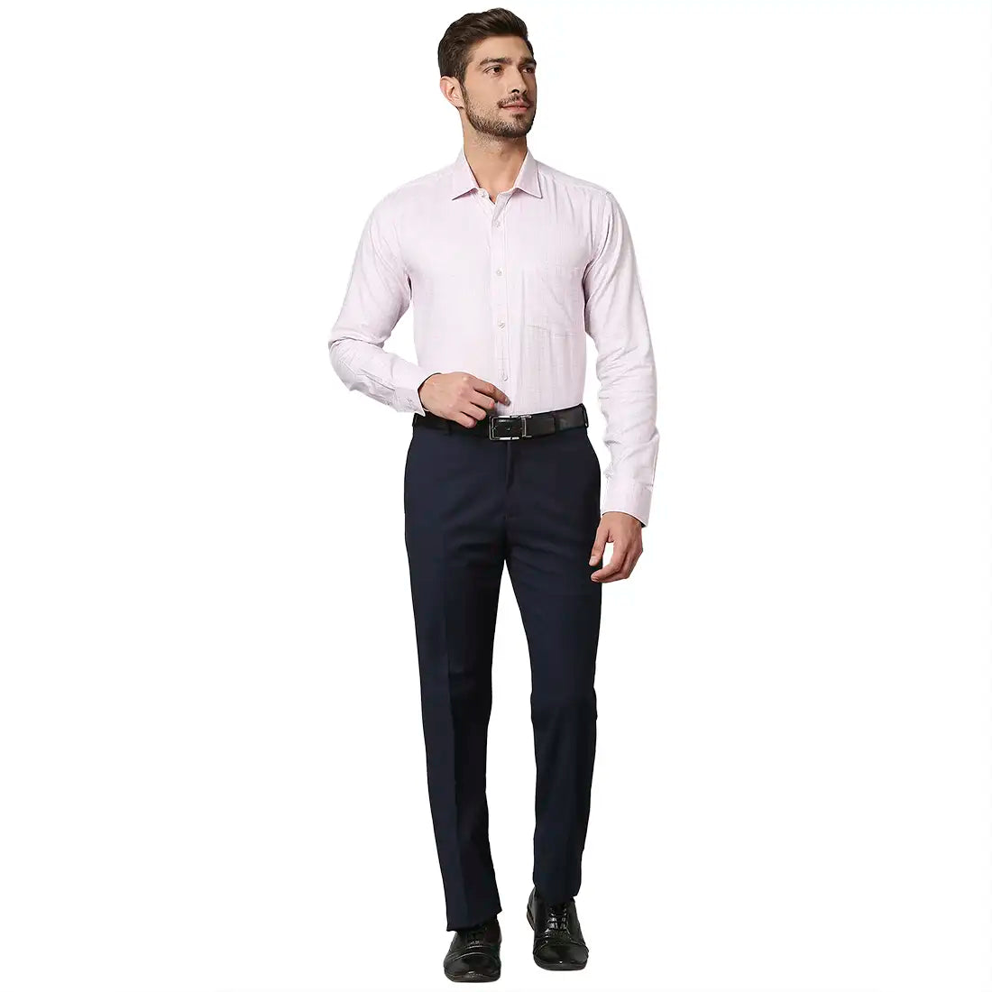Men Slim Fit Medium Blue Shirt