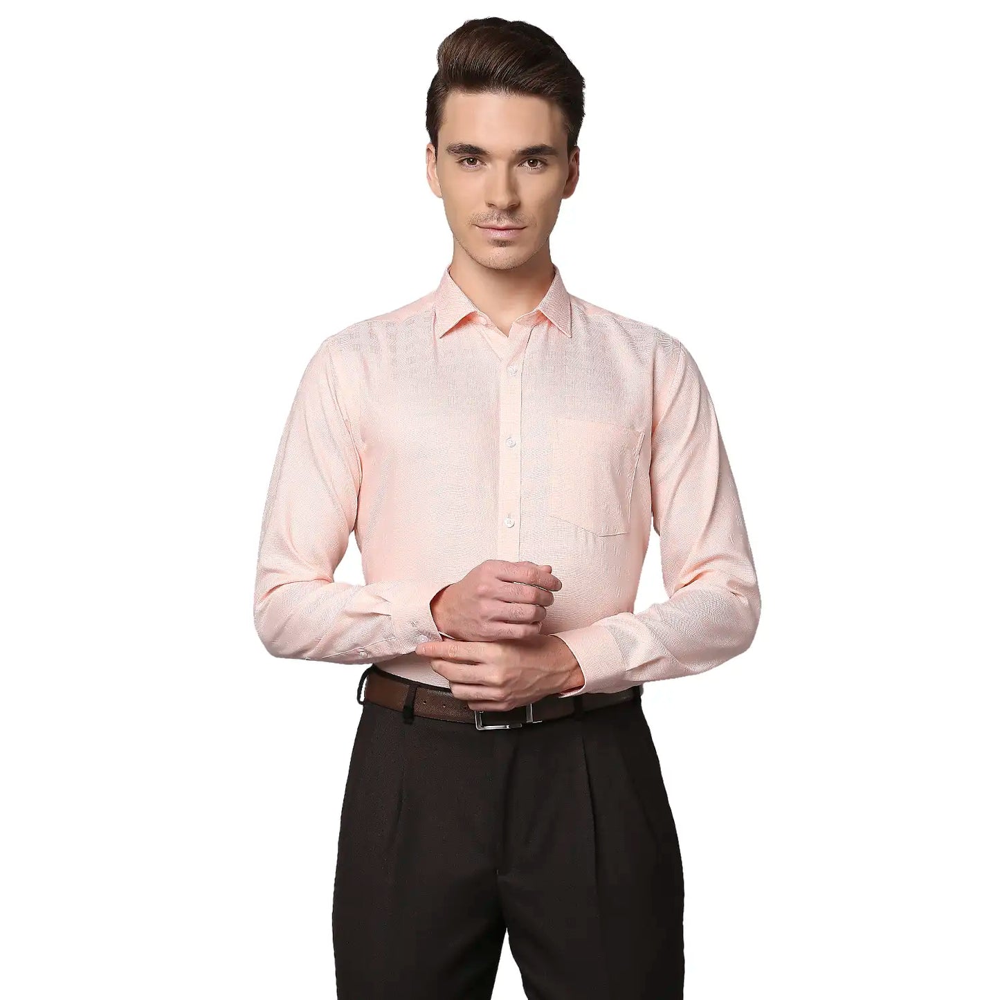 Men Slim Fit Light Blue Shirt
