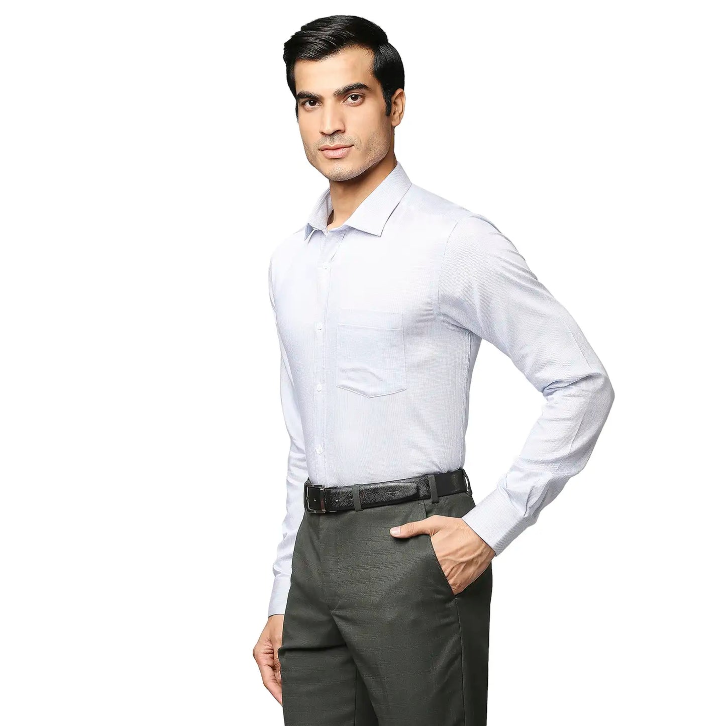 Men Slim Fit Light Red Shirt