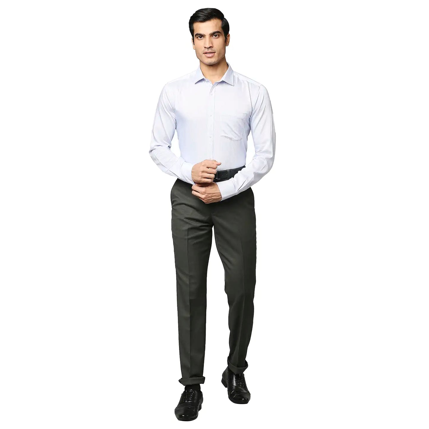Men Slim Fit Light Red Shirt