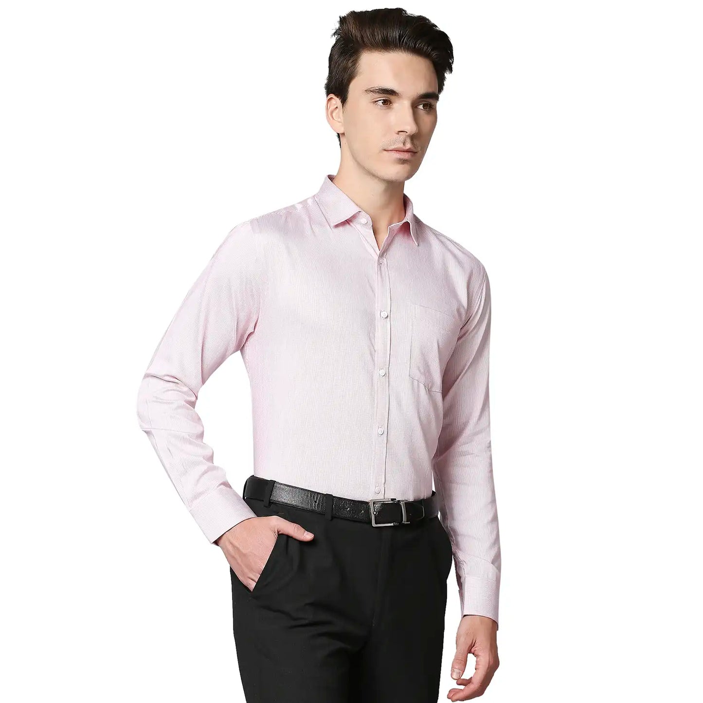 Men Slim Fit Light Blue Shirt