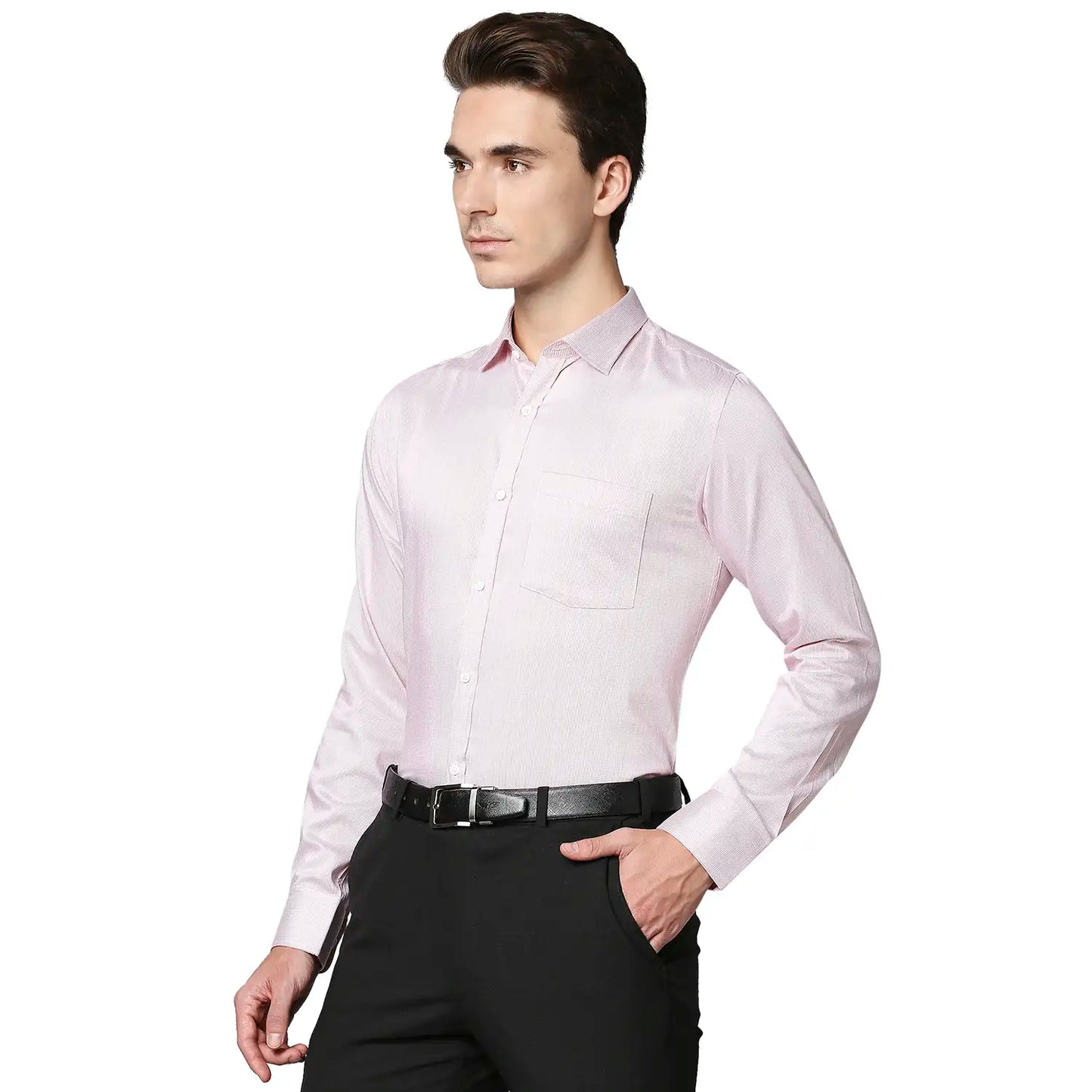 Men Slim Fit Light Blue Shirt