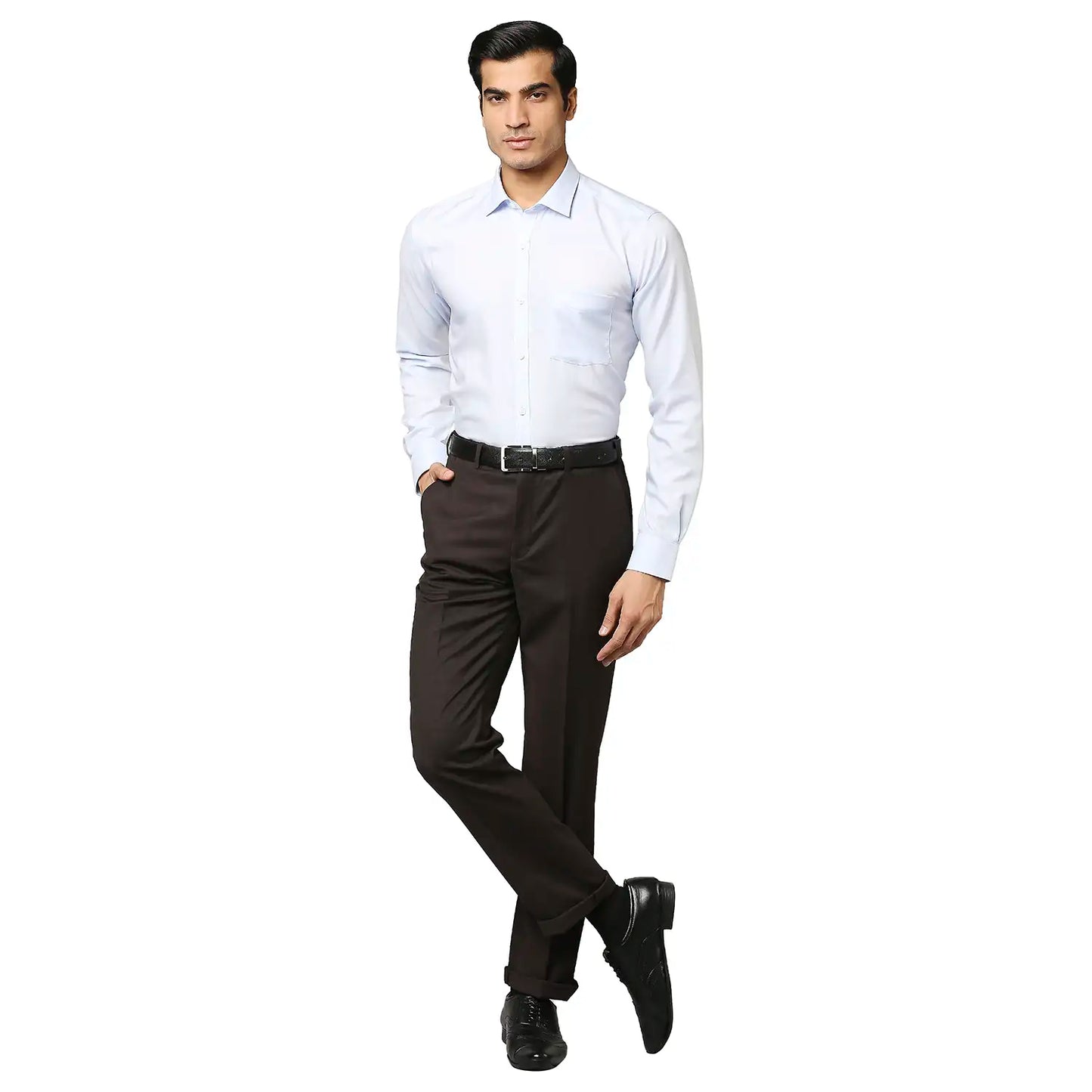 Men Slim Fit Light Red Shirt