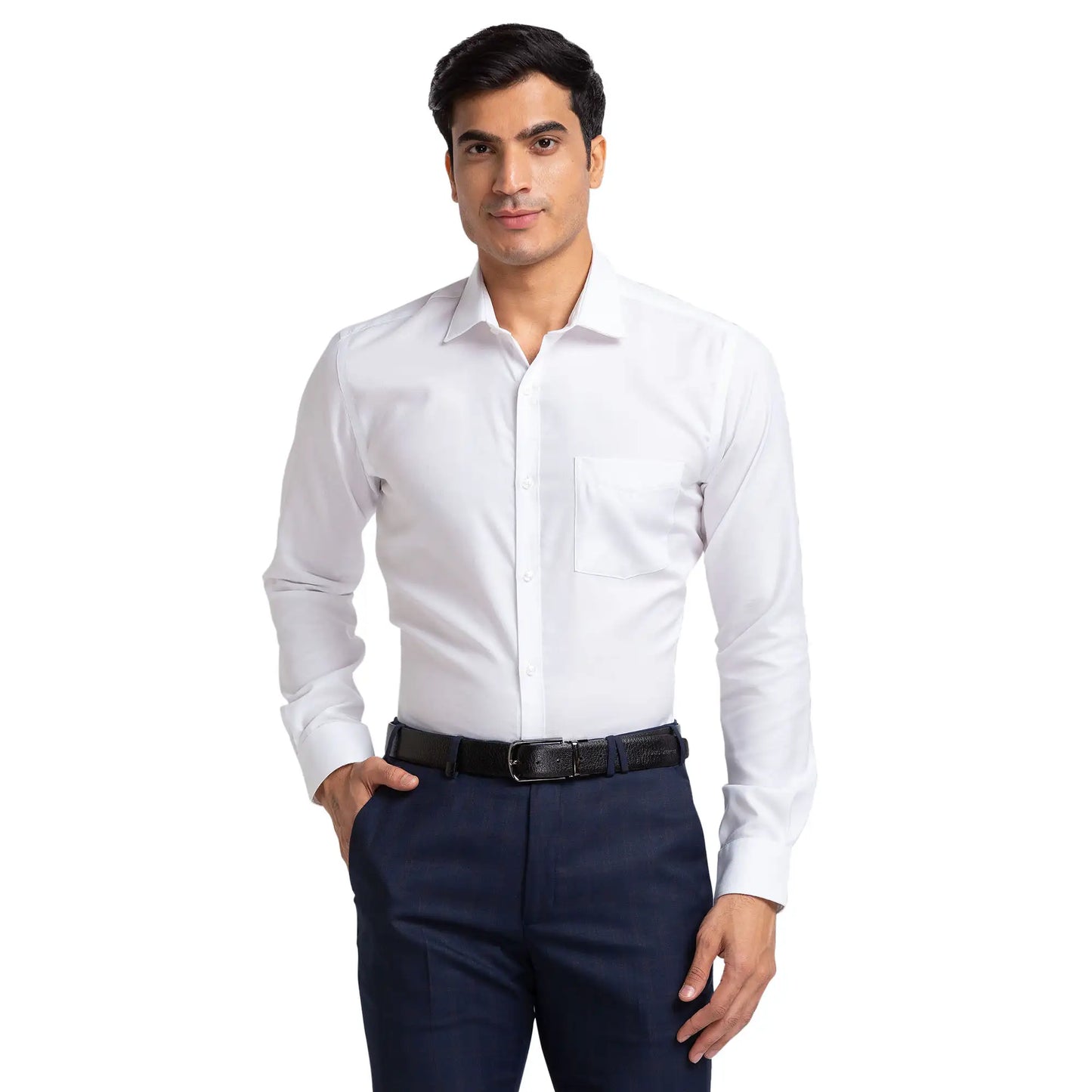 Men Slim Fit Light Green Shirt
