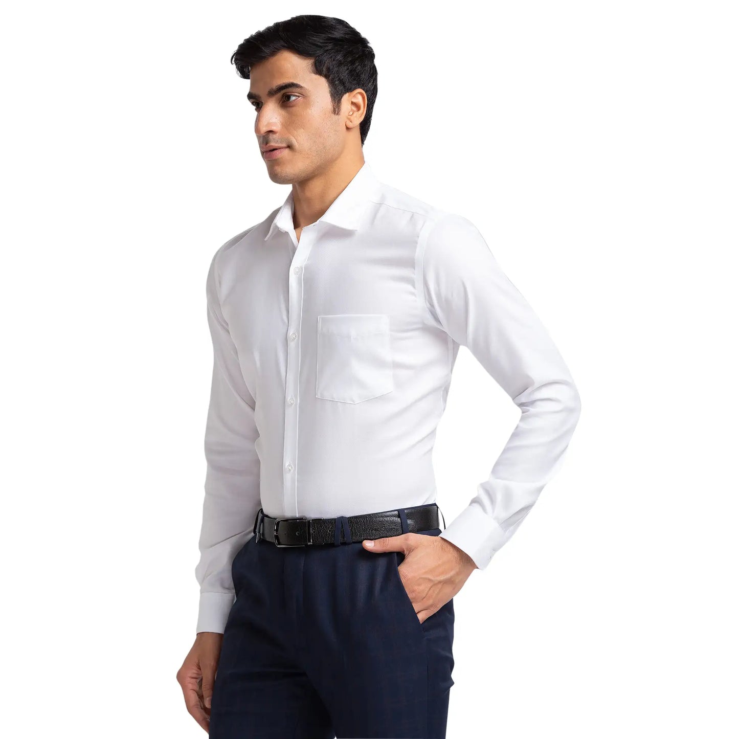 Men Slim Fit Light Green Shirt