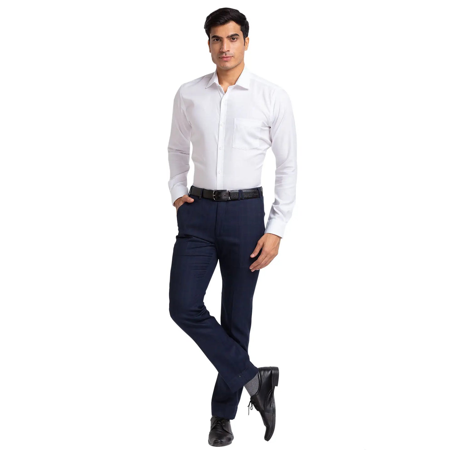 Men Slim Fit Light Green Shirt