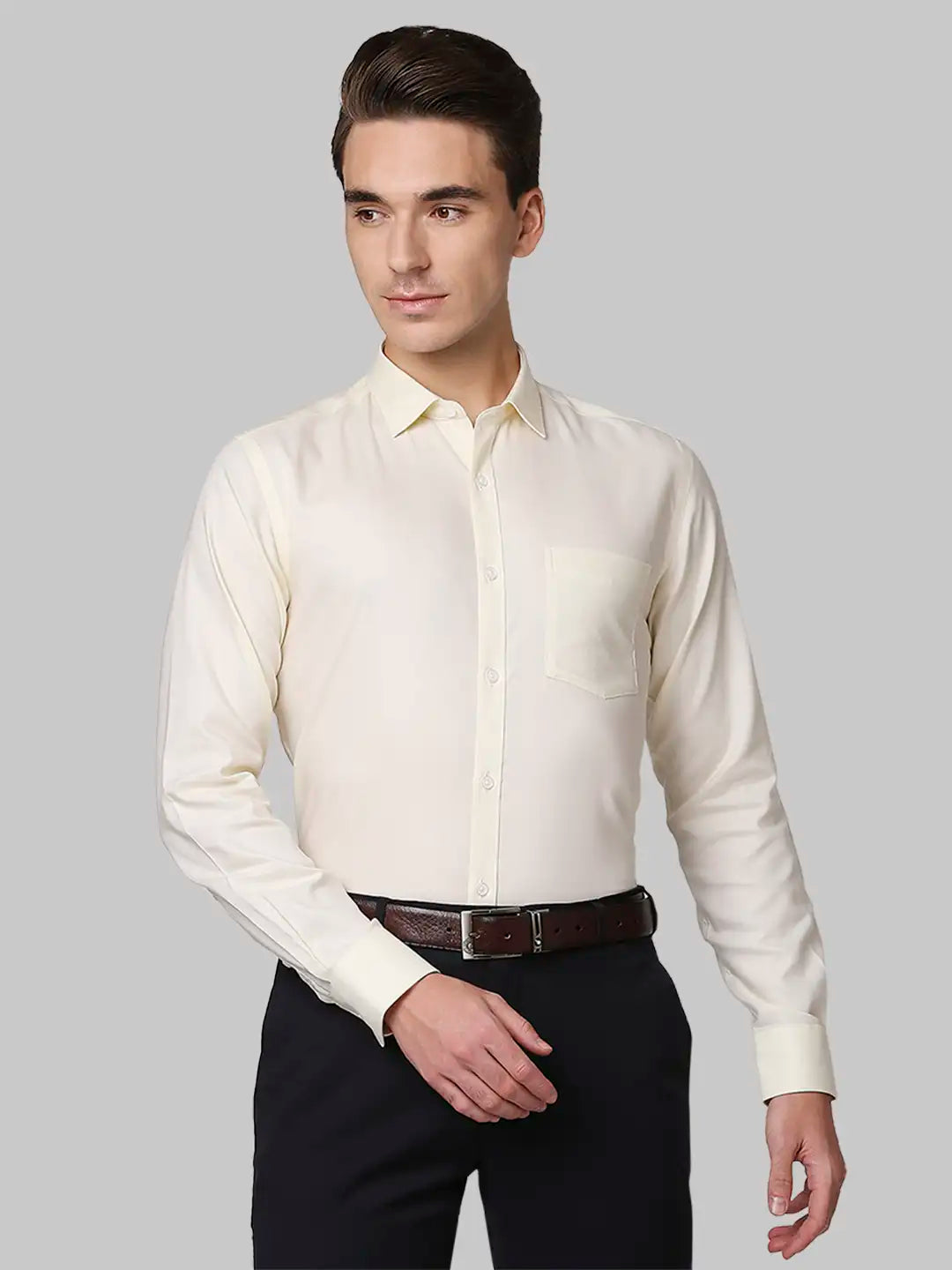 Men Slim Fit White Shirt