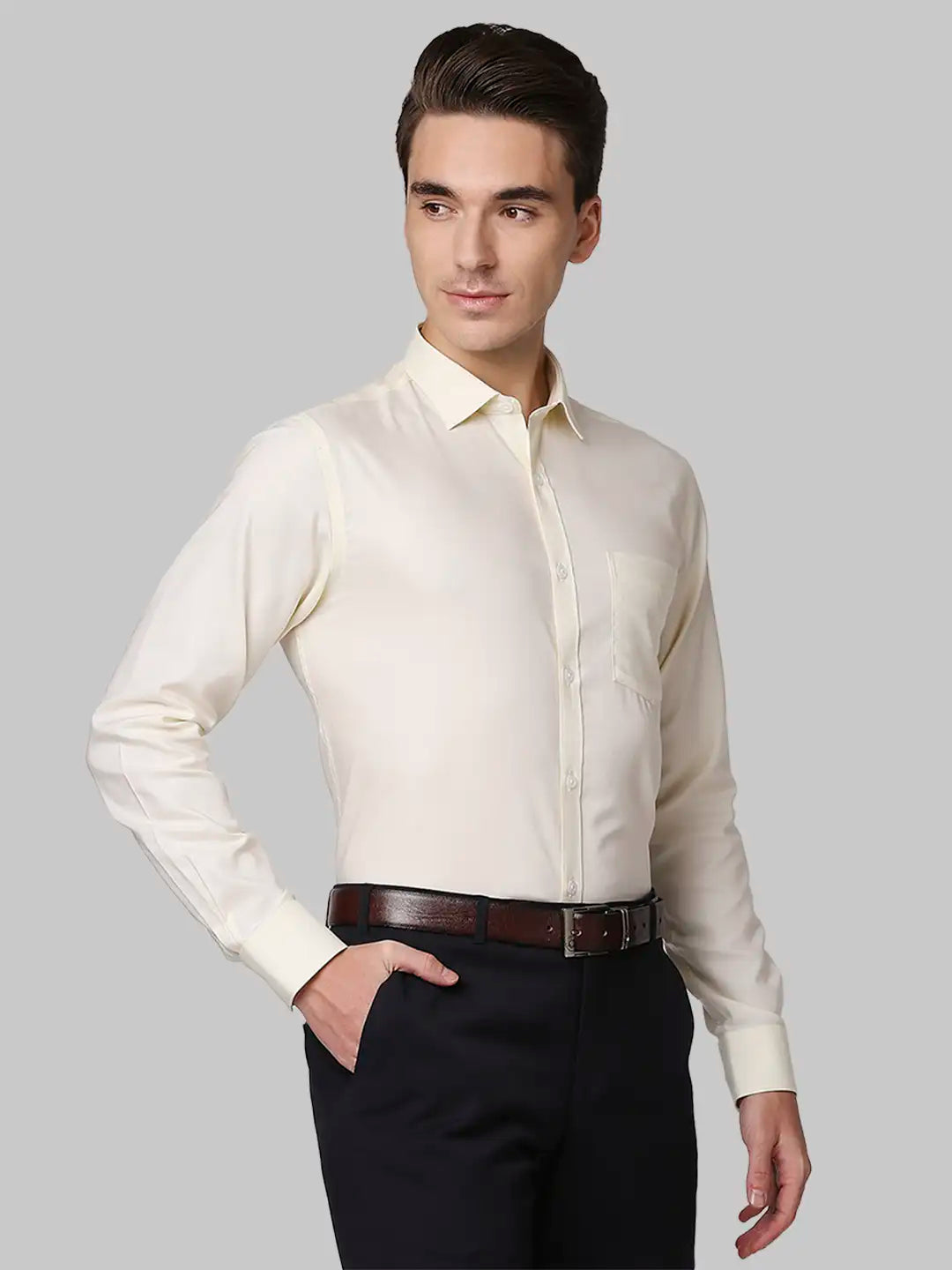 Men Slim Fit White Shirt