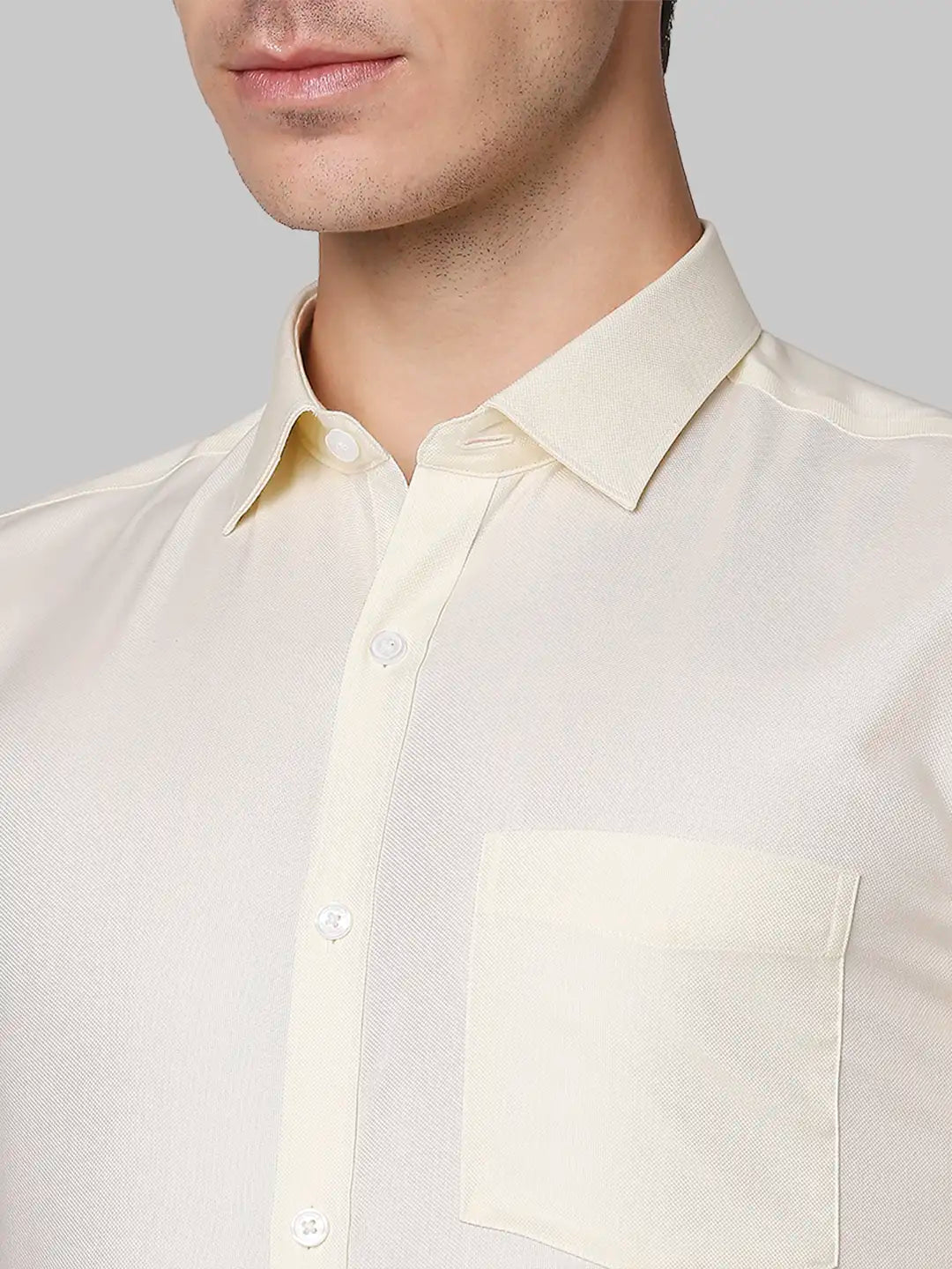 Men Slim Fit White Shirt