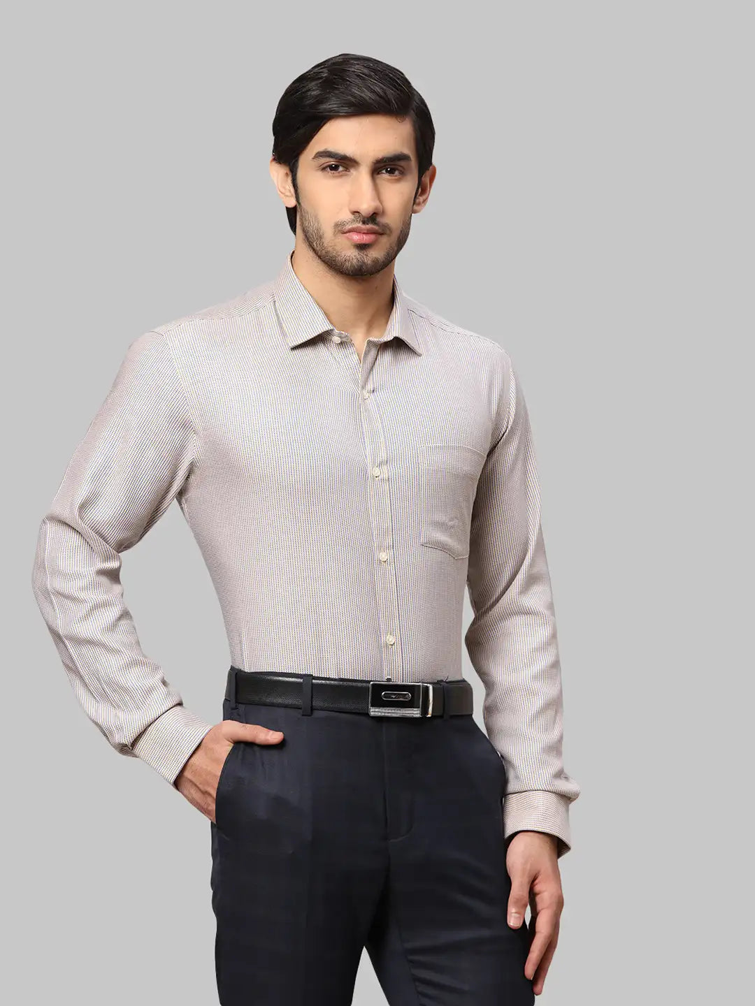 Men Slim Fit Blue Shirt