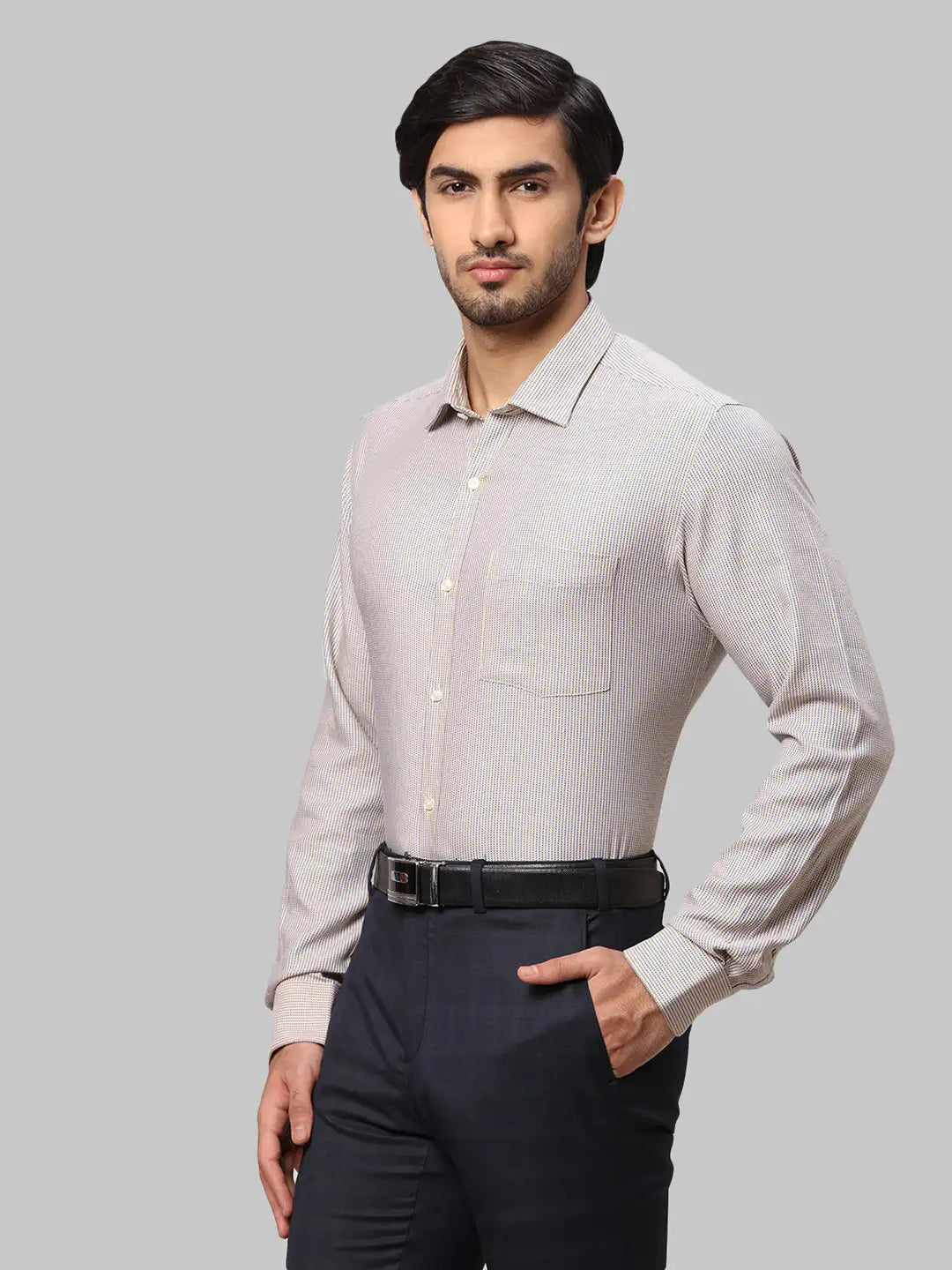 Men Slim Fit Blue Shirt