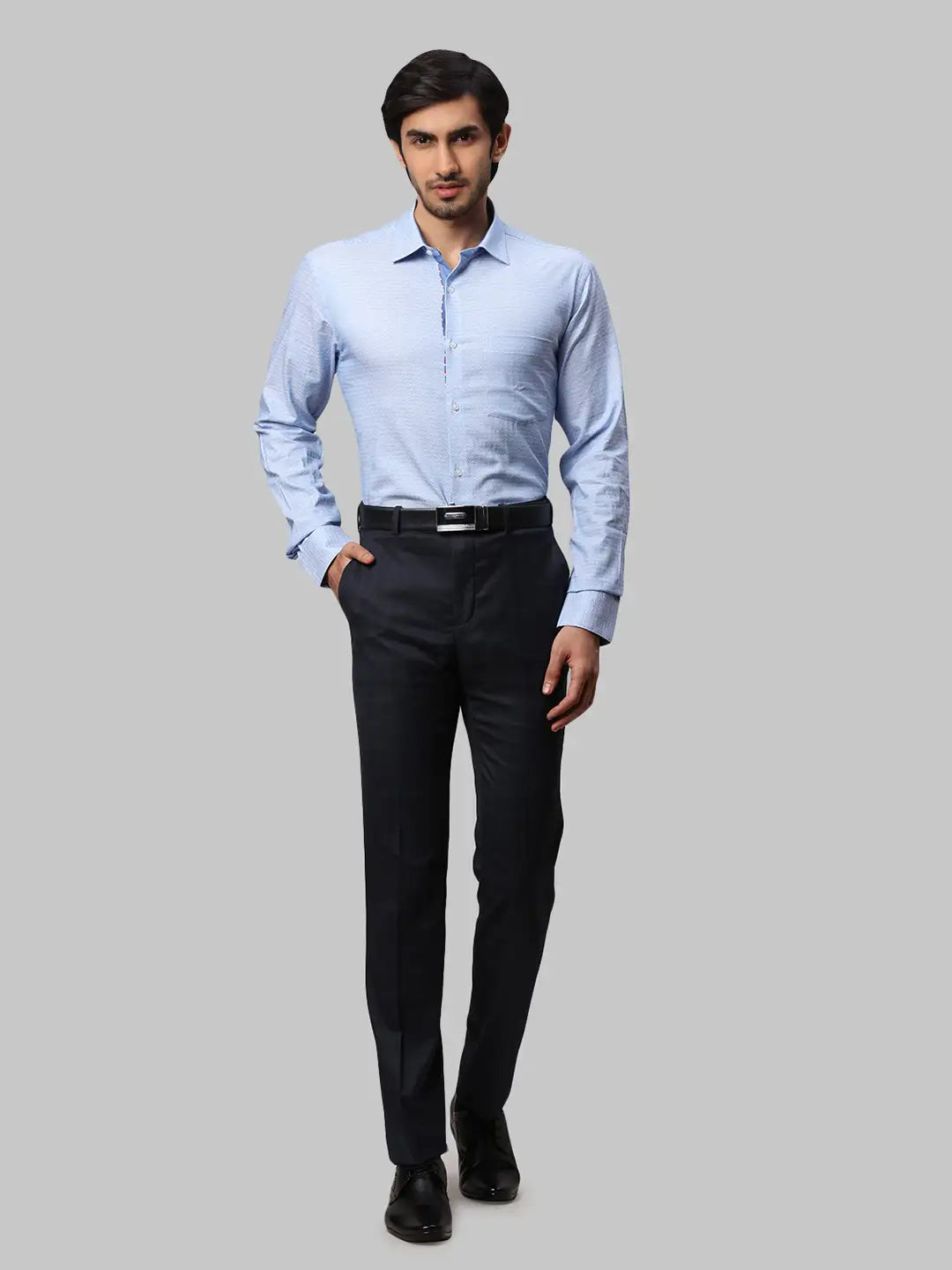 Men Slim Fit Blue Shirt