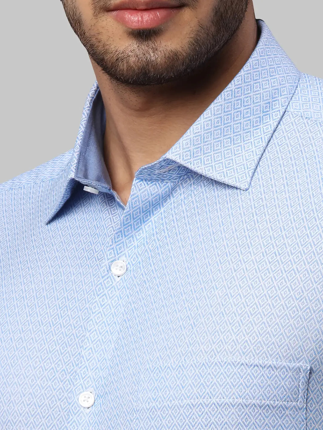 Men Slim Fit Blue Shirt