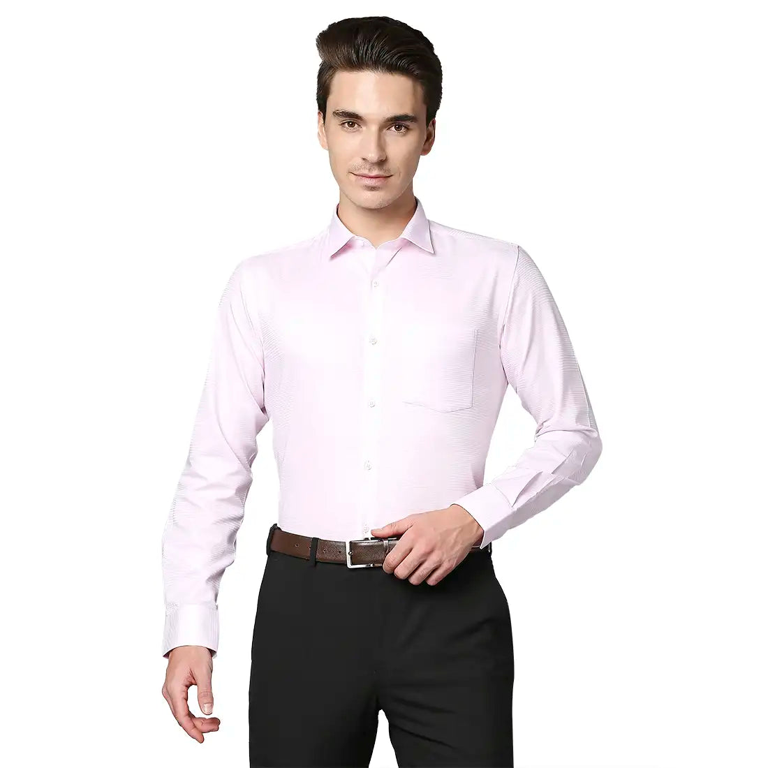 Men Slim Fit Medium Blue Shirt