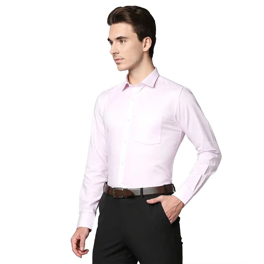 Men Slim Fit Medium Blue Shirt
