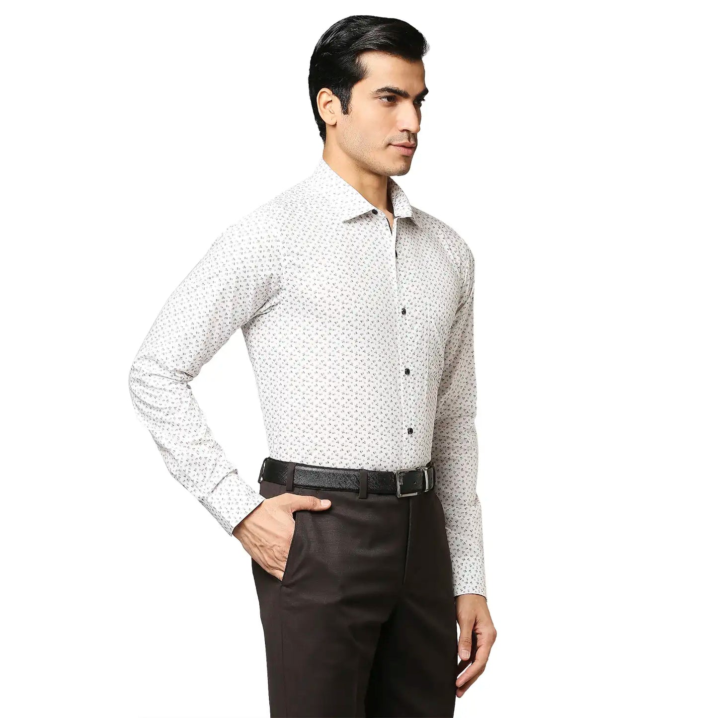 Men Slim Fit Light Red Shirt