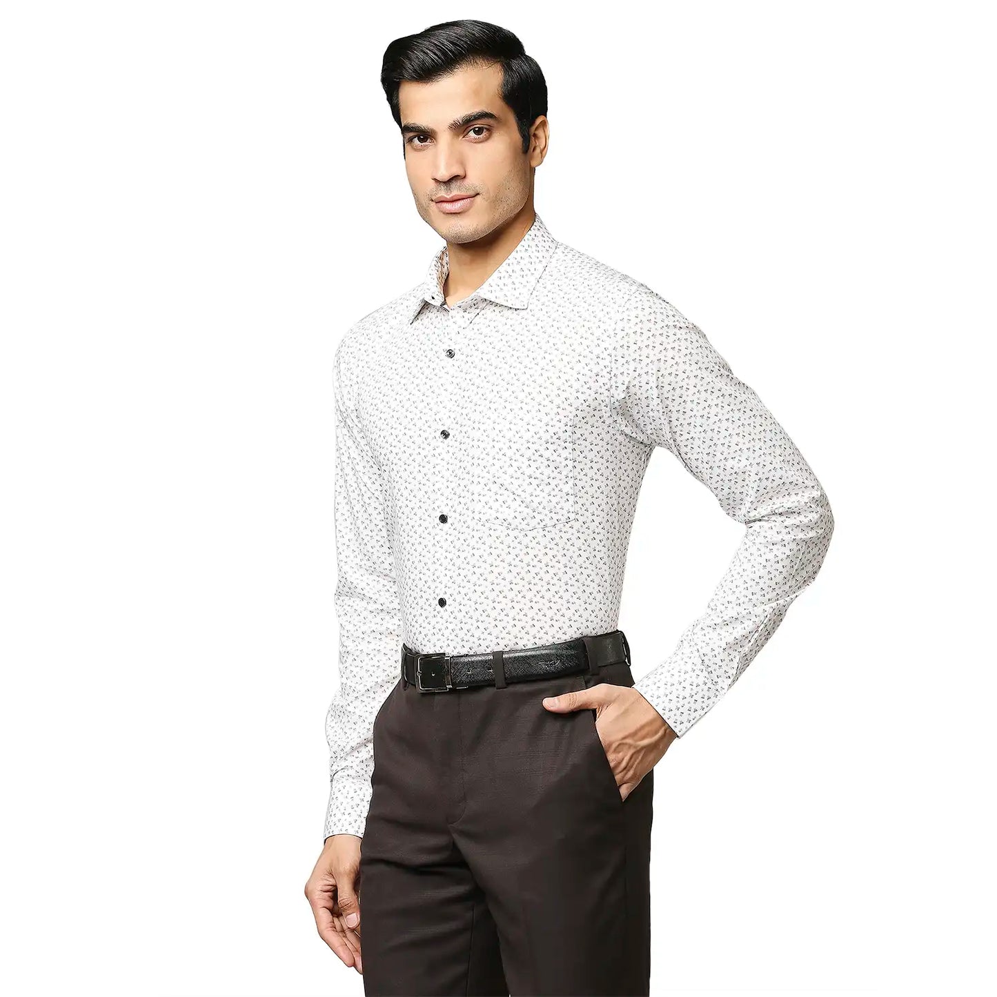 Men Slim Fit Light Red Shirt