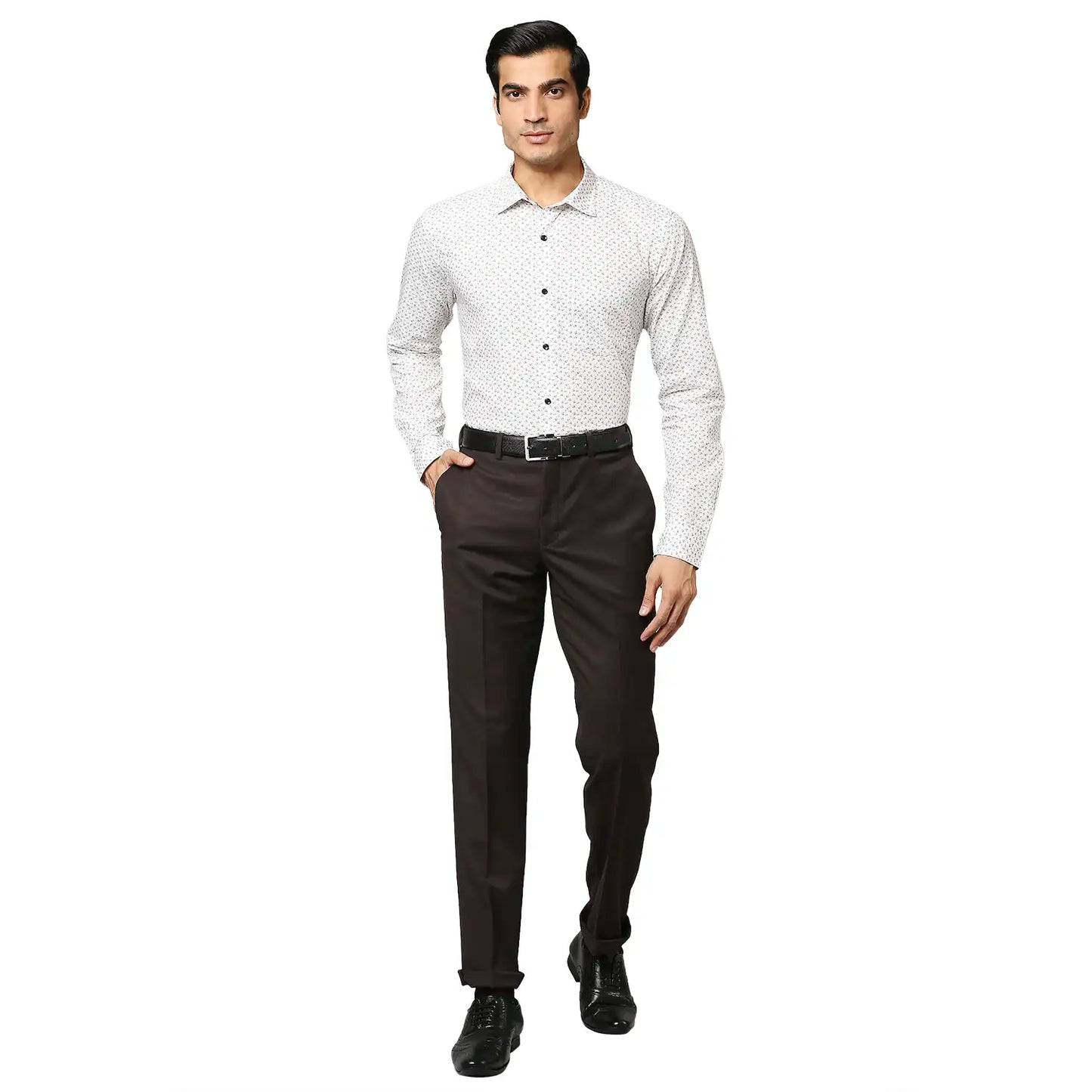 Men Slim Fit Light Red Shirt