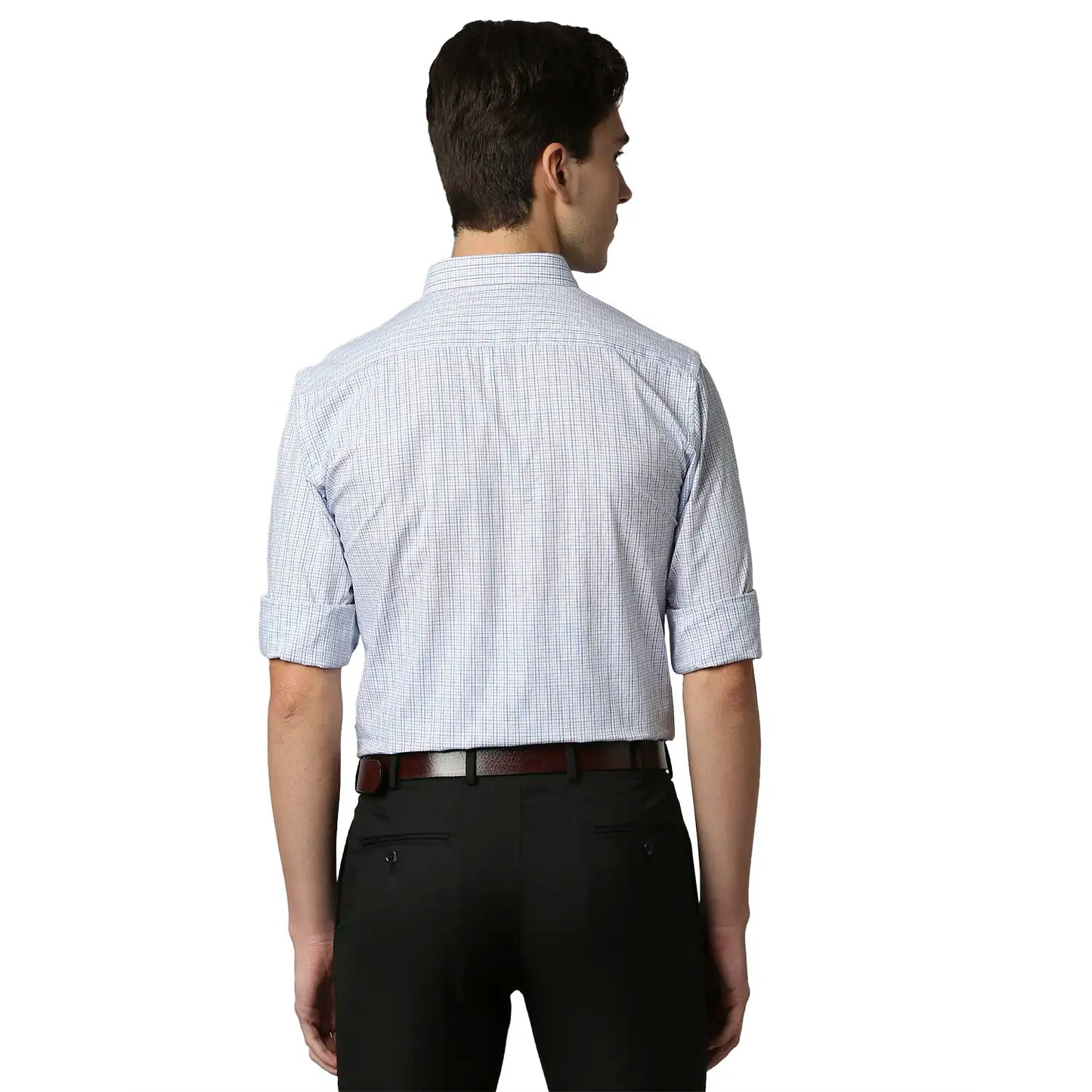Men Slim Fit Light Grey Shirt