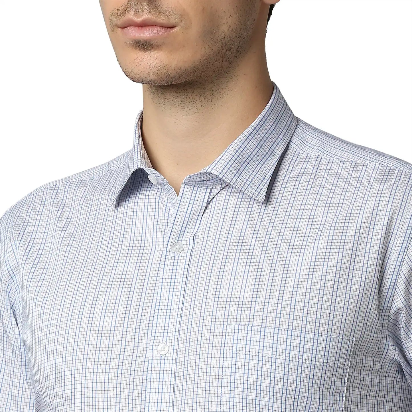 Men Slim Fit Light Grey Shirt