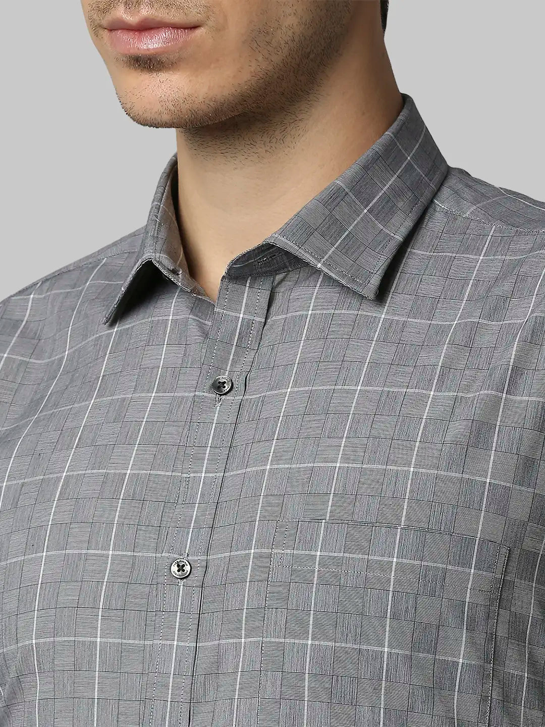 Park Avenue Men Blue Solid Slim Fit Cotton Shirt