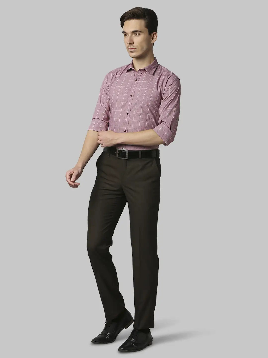Men Slim Fit Grey Shirt