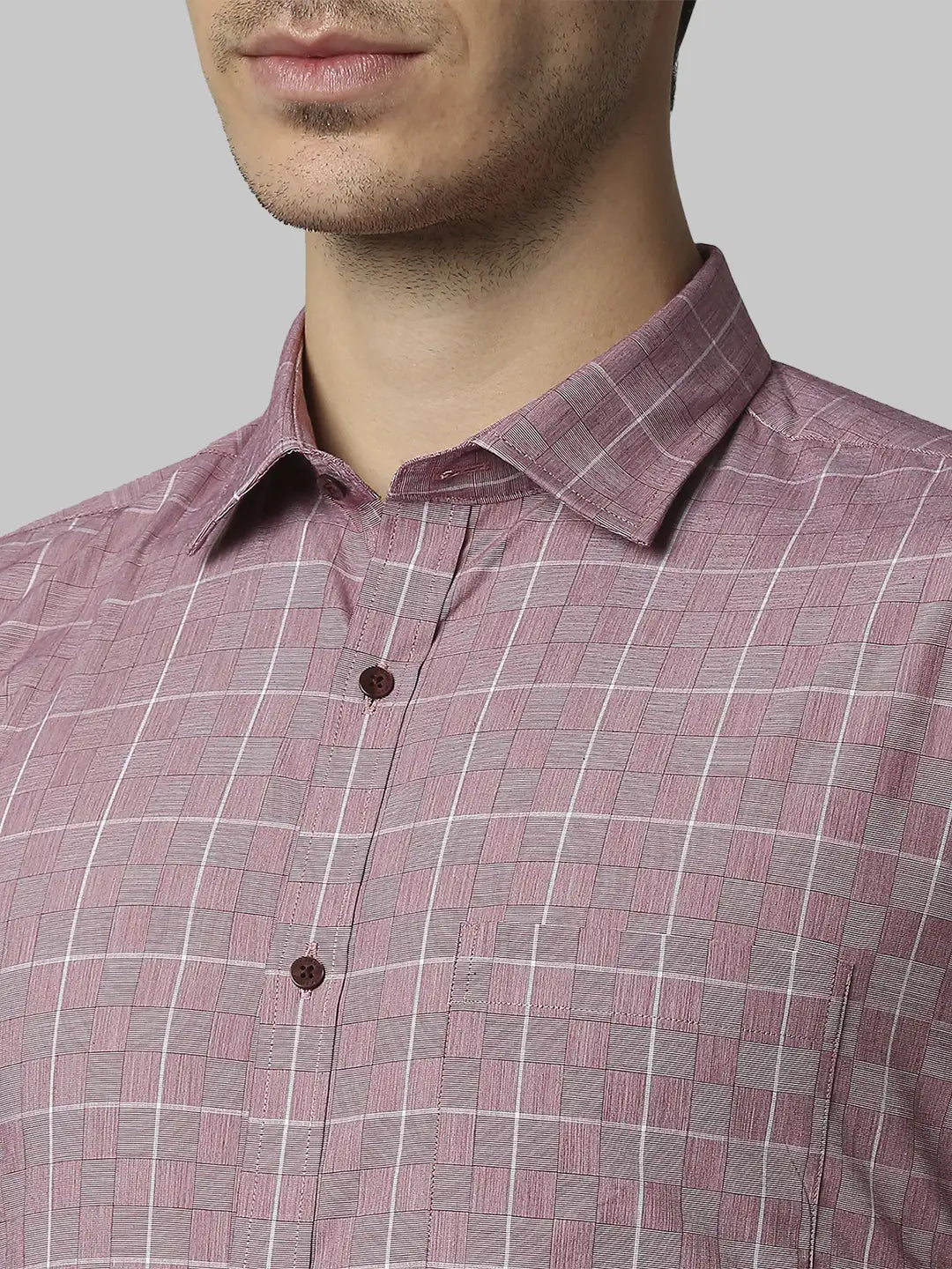 Men Slim Fit Grey Shirt