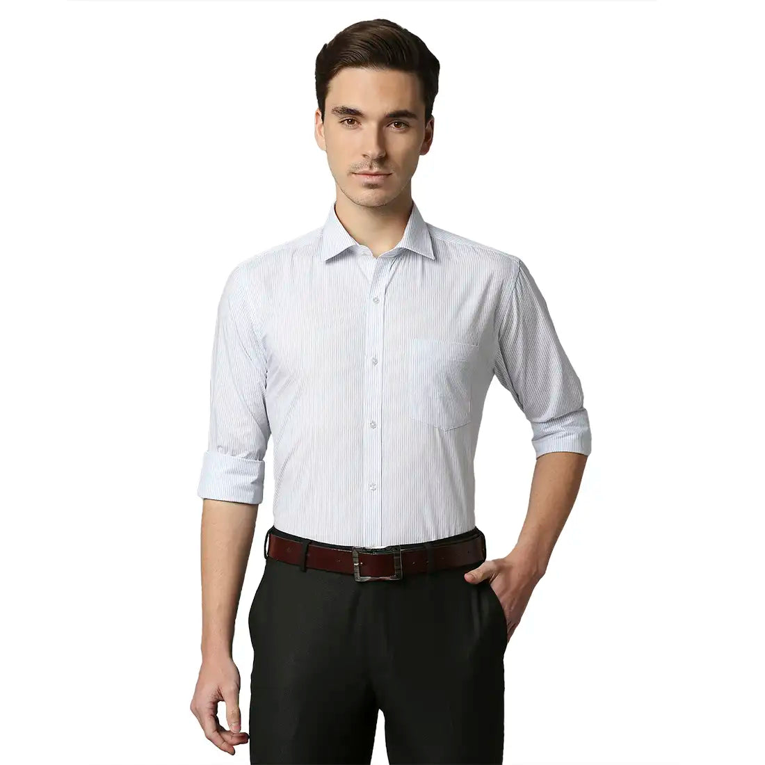 Men Slim Fit Medium Green Shirt