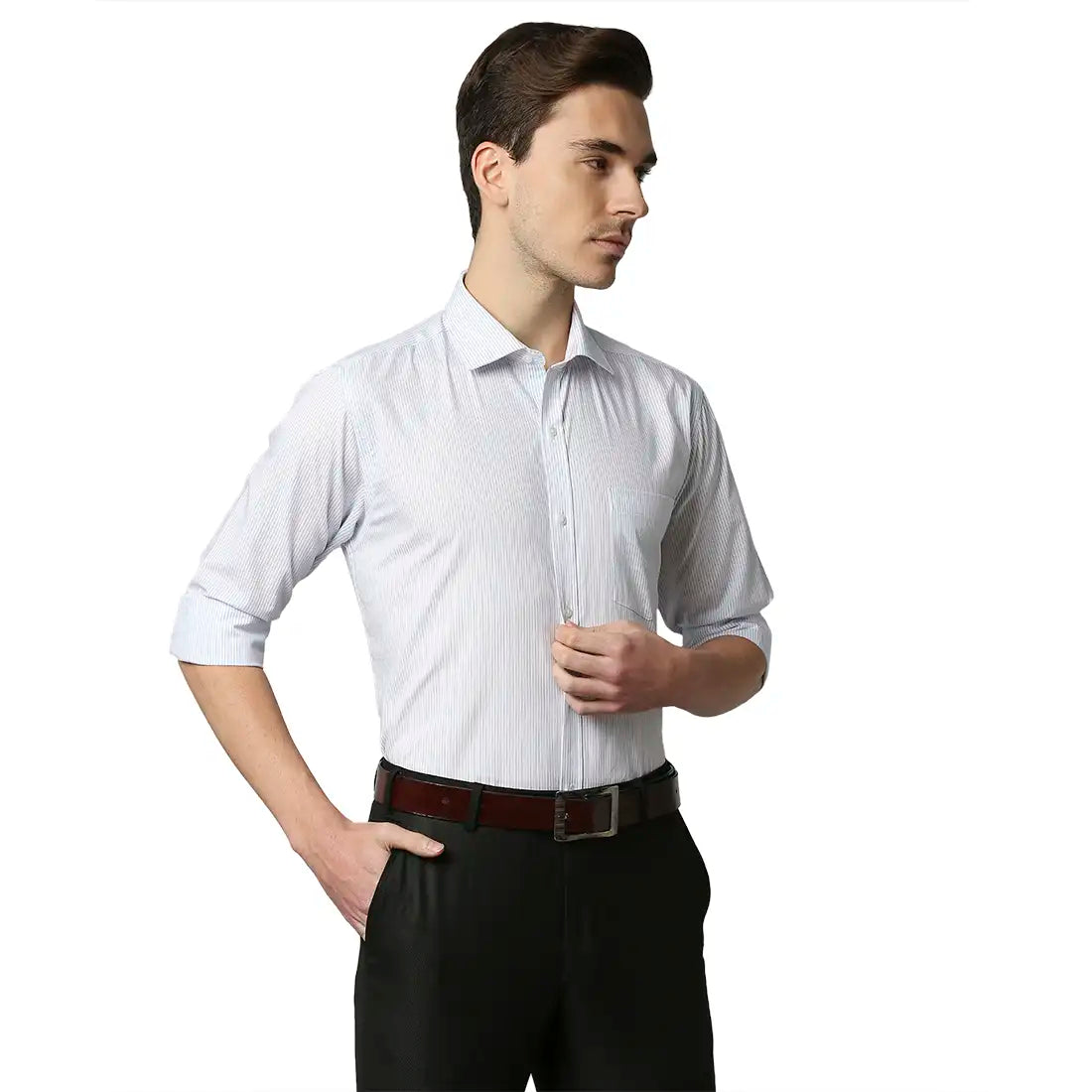 Men Slim Fit Medium Green Shirt