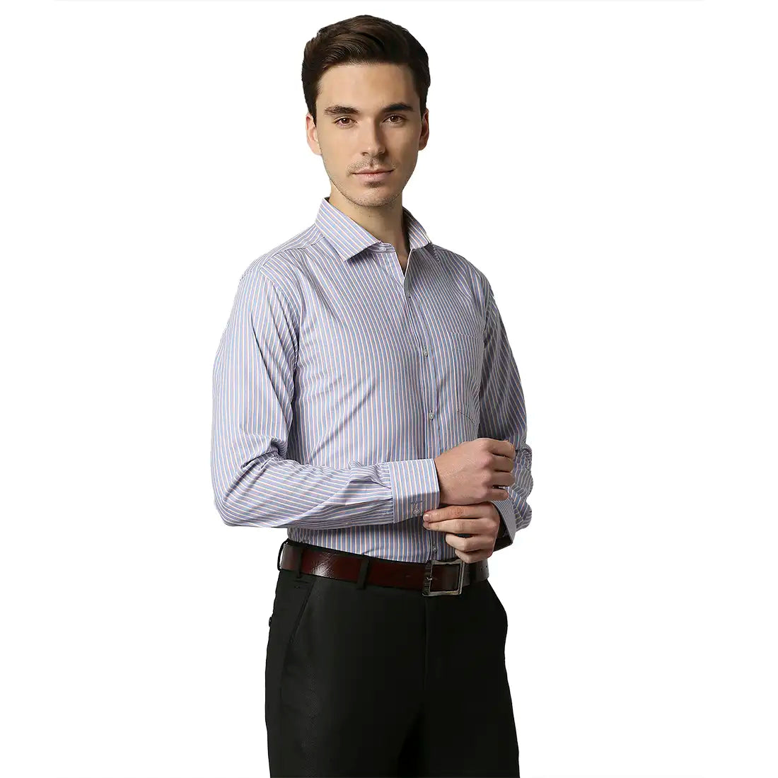 Men Slim Fit Medium Grey Shirt