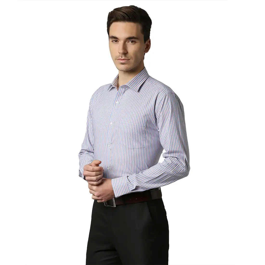 Men Slim Fit Medium Grey Shirt