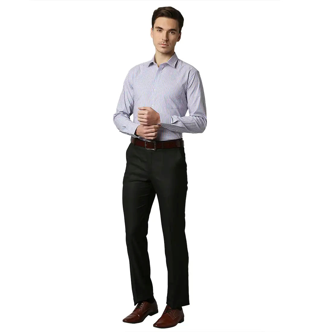 Men Slim Fit Medium Grey Shirt