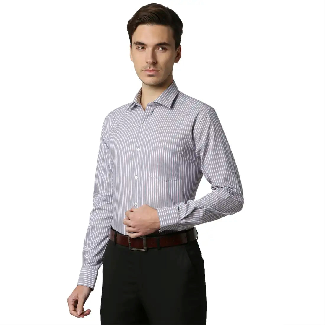 Men Slim Fit Medium Blue Shirt
